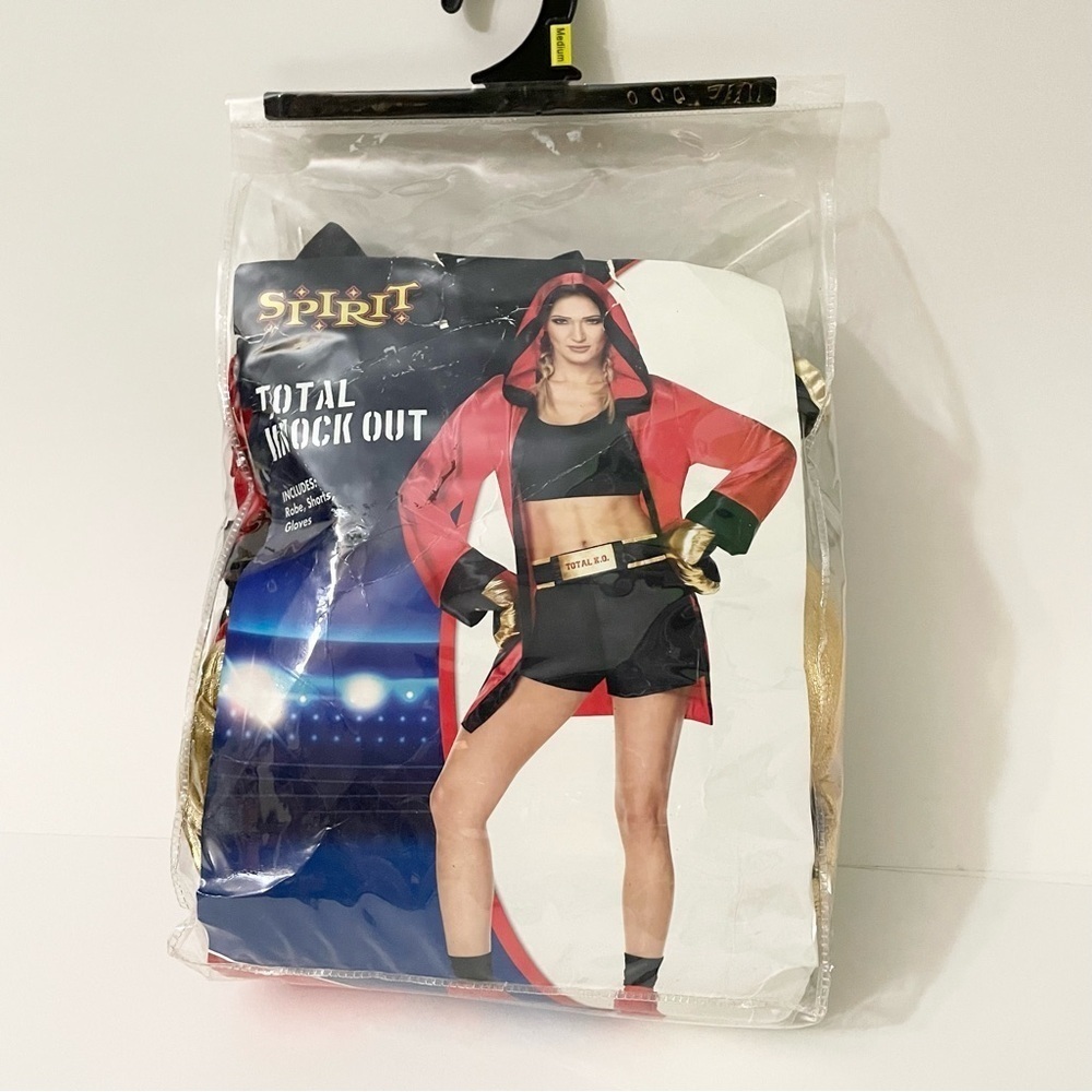 Spirit Total Knock Out Costume Boxing Gloves Shorts Robe Size Medium